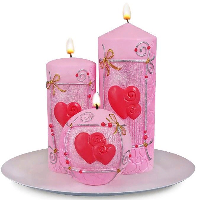 Сердечки - свечи, с любовью, ко всем праздникам и просто так,  недорого и красиво!